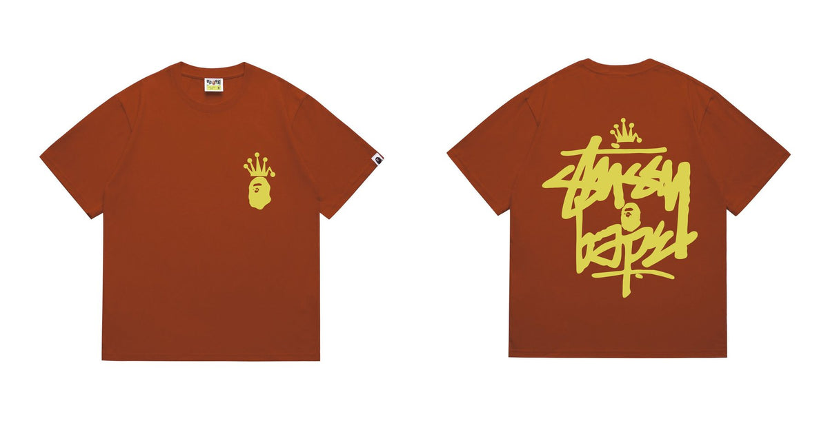 BAPE Crowned Ape Back Graphic Short-Sleeve T-Shirt — front