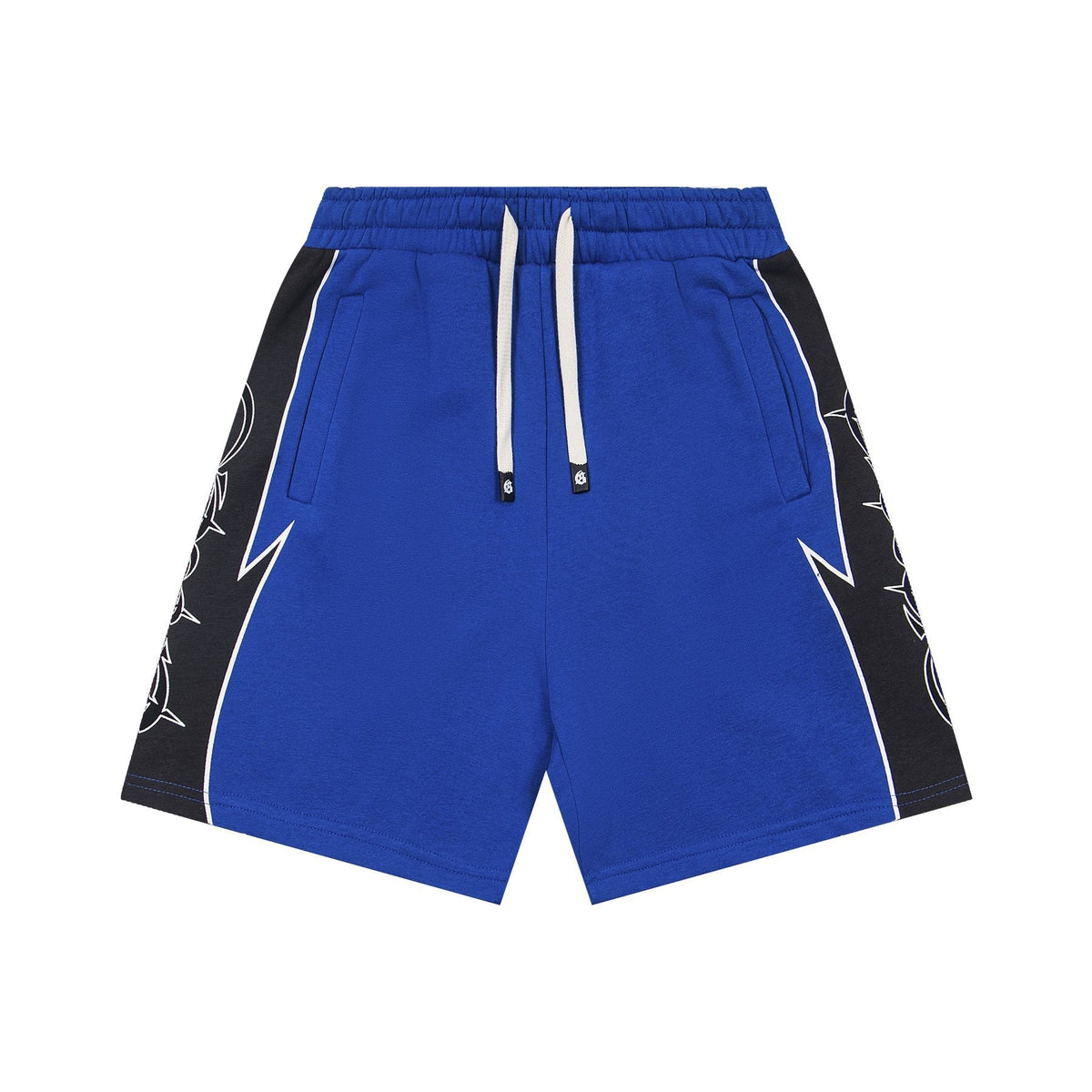 Godspeed Printed Side-Panel Drawstring Shorts — front